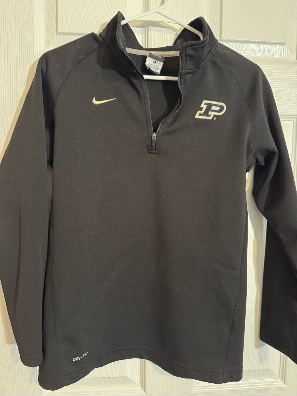 Nike Black Purdue P 1/4 Zip Pullover Sweatshirt